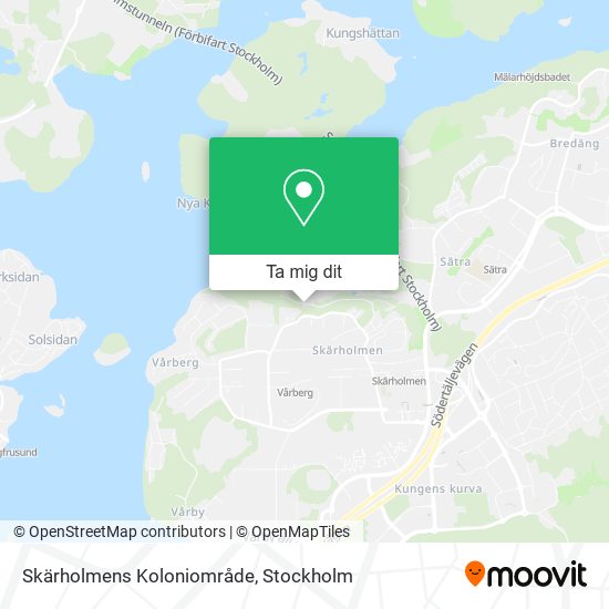 Skärholmens Koloniområde karta