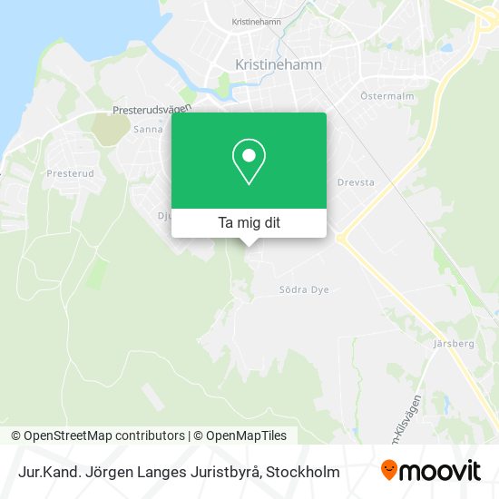 Jur.Kand. Jörgen Langes Juristbyrå karta