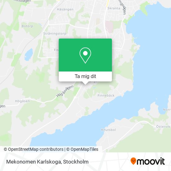 Mekonomen Karlskoga karta