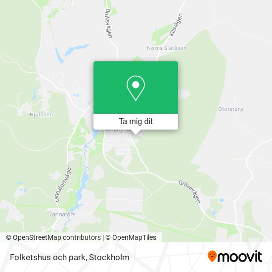 Folketshus och park karta