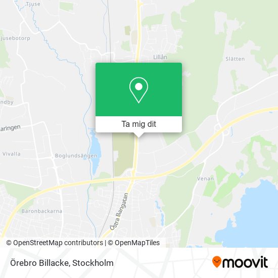 Örebro Billacke karta