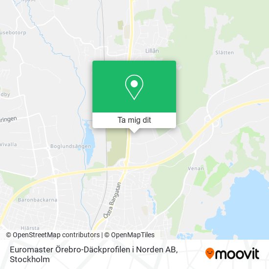 Euromaster Örebro-Däckprofilen i Norden AB karta