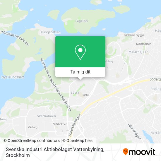 Svenska Industri Aktiebolaget Vattenkylning karta