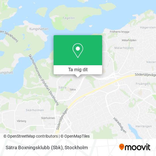 Sätra Boxningsklubb (Sbk) karta