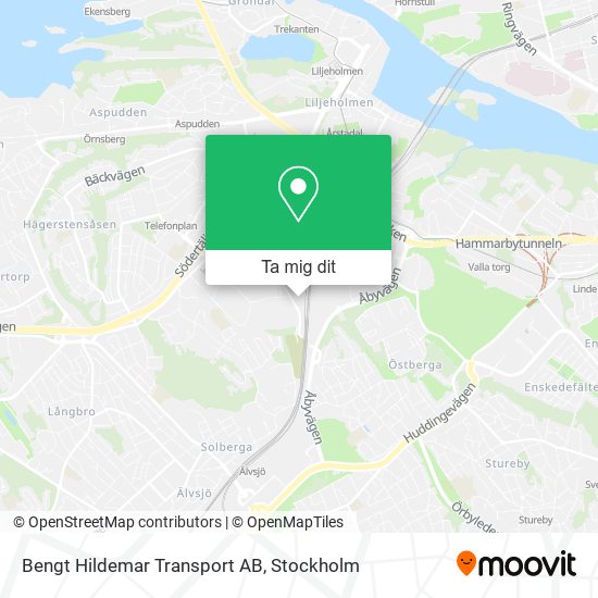 Bengt Hildemar Transport AB karta