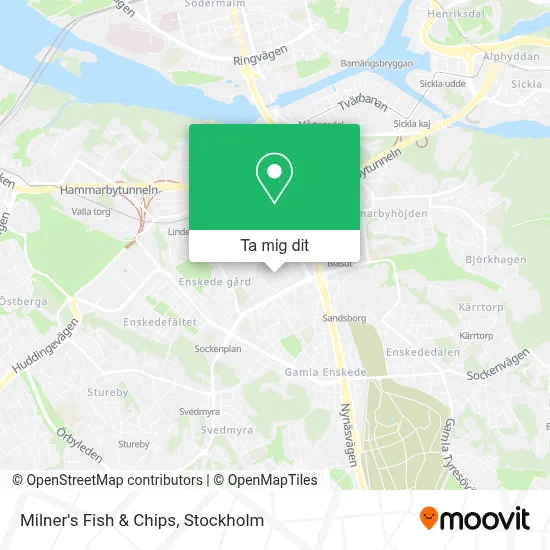 Milner's Fish & Chips karta