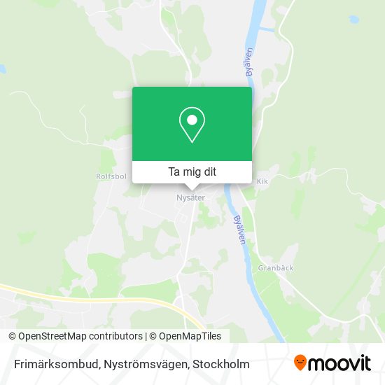 Frimärksombud, Nyströmsvägen karta