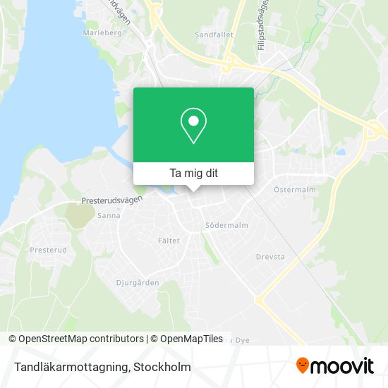 Tandläkarmottagning karta