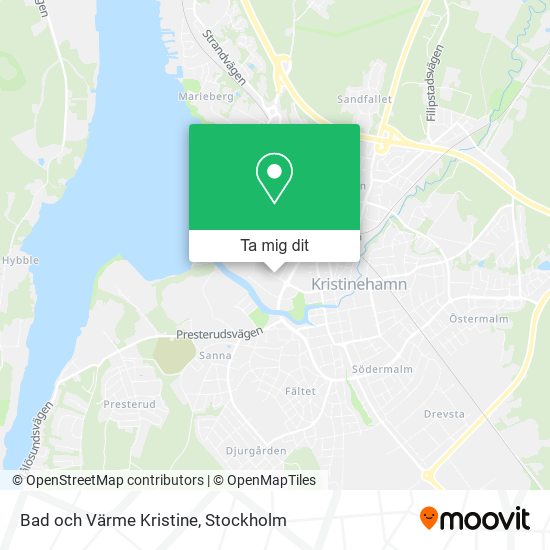 Bad och Värme Kristine karta