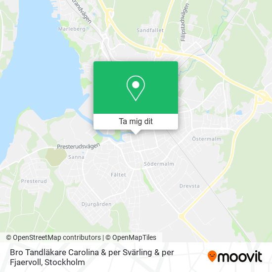 Bro Tandläkare Carolina & per Svärling & per Fjaervoll karta