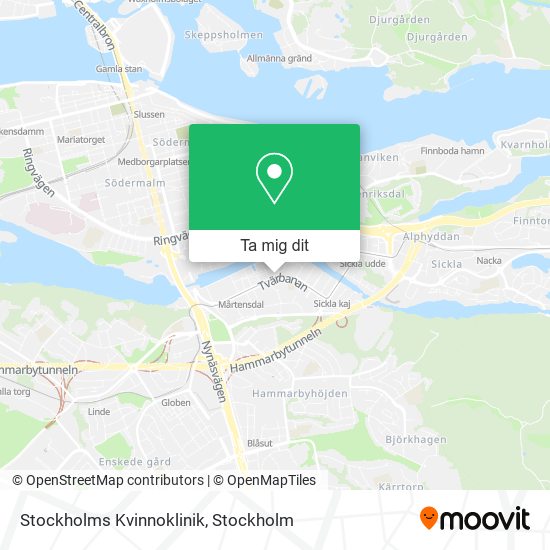 Stockholms Kvinnoklinik karta