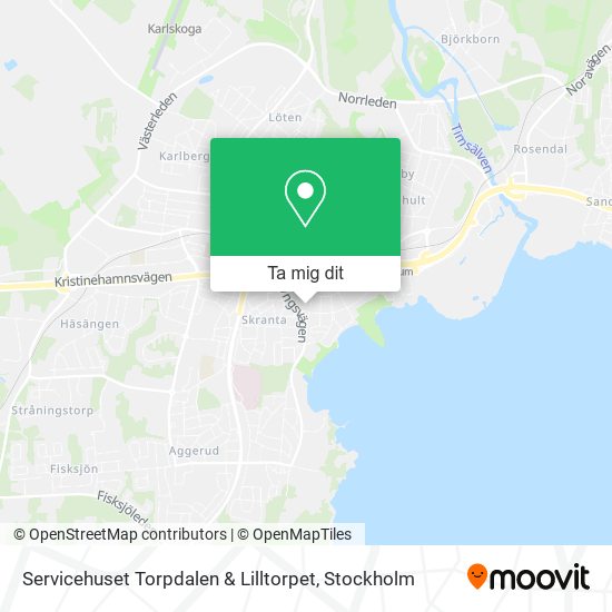 Servicehuset Torpdalen & Lilltorpet karta