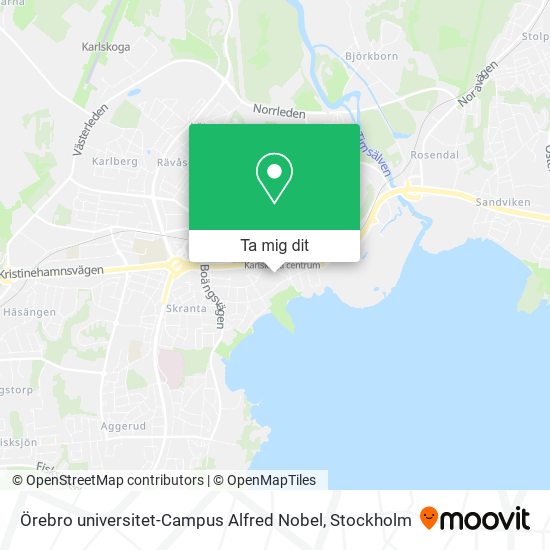 Örebro universitet-Campus Alfred Nobel karta