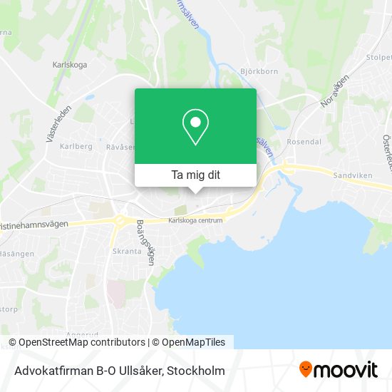 Advokatfirman B-O Ullsåker karta