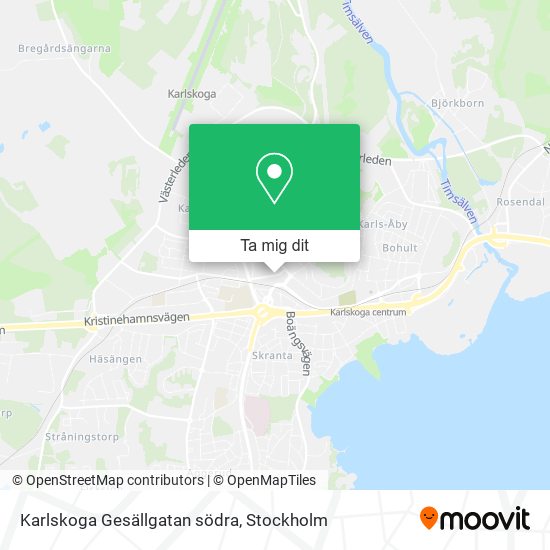 Karlskoga Gesällgatan södra karta