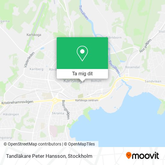 Tandläkare Peter Hansson karta