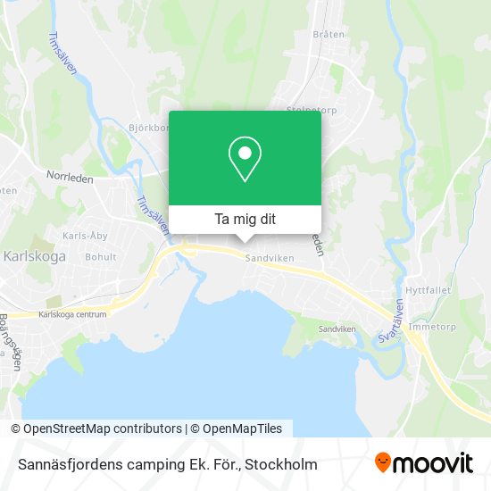 Sannäsfjordens camping Ek. För. karta