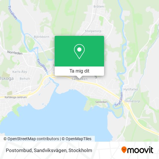 Postombud, Sandviksvägen karta