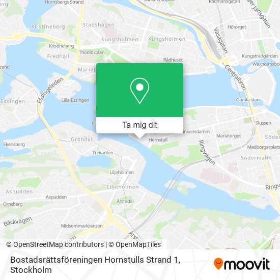 Bostadsrättsföreningen Hornstulls Strand 1 karta