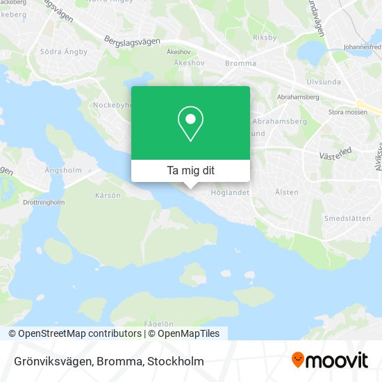 Grönviksvägen, Bromma karta