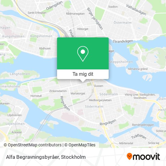 Alfa Begravningsbyråer karta