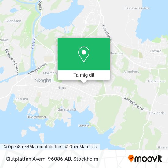 Slutplattan Avemi 96086 AB karta