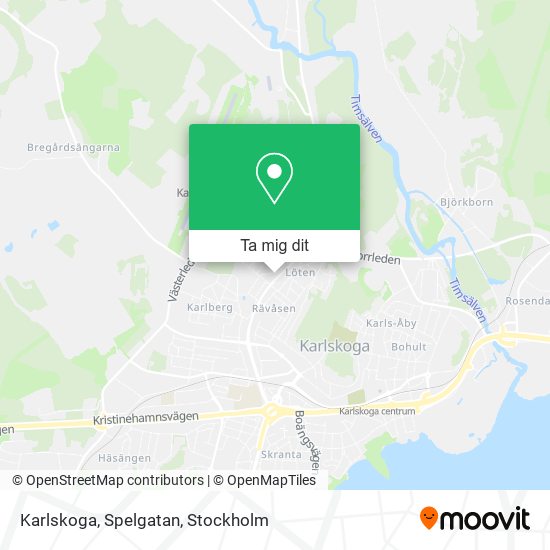 Karlskoga, Spelgatan karta