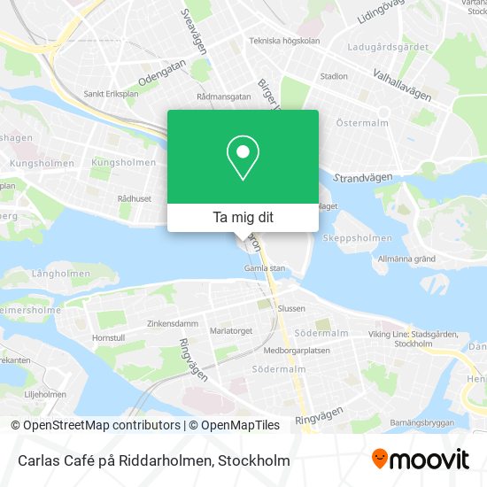 Carlas Café på Riddarholmen karta