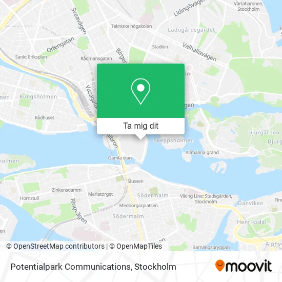 Potentialpark Communications karta