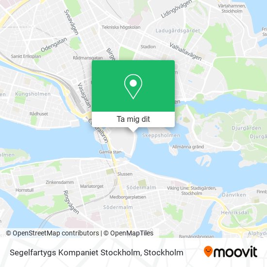 Segelfartygs Kompaniet Stockholm karta