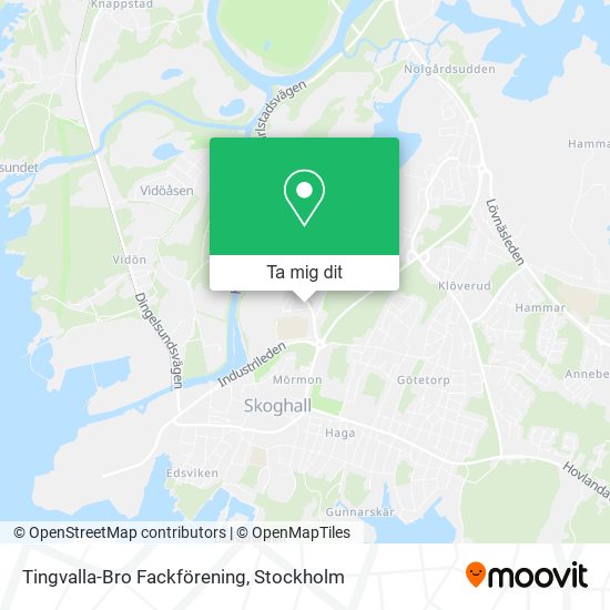 Tingvalla-Bro Fackförening karta
