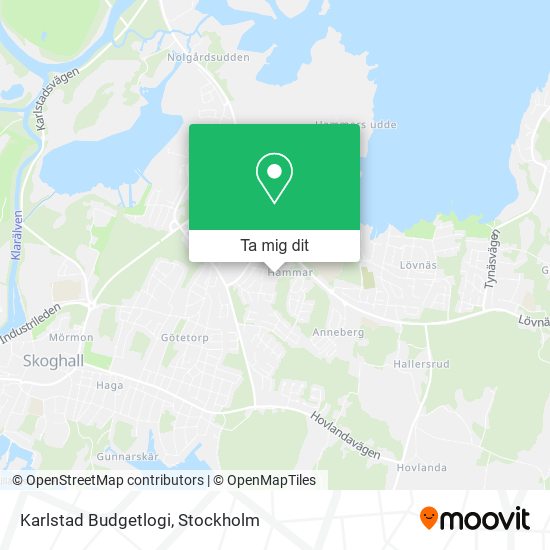 Karlstad Budgetlogi karta