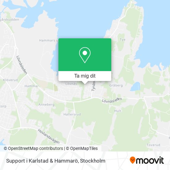 Support i Karlstad & Hammarö karta
