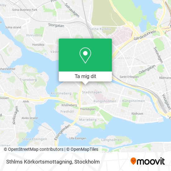 Sthlms Körkortsmottagning karta