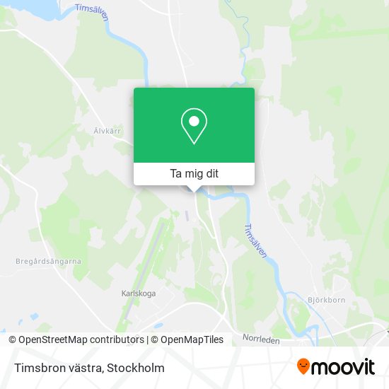 Timsbron västra karta