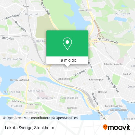 Lakrits Sverige karta