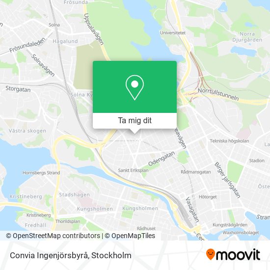 Convia Ingenjörsbyrå karta