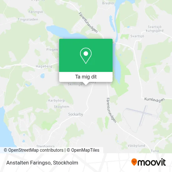 Anstalten Faringso karta