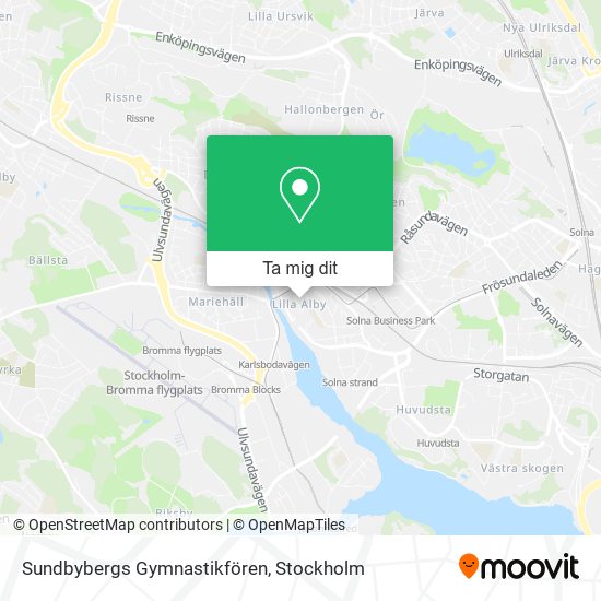 Sundbybergs Gymnastikfören karta