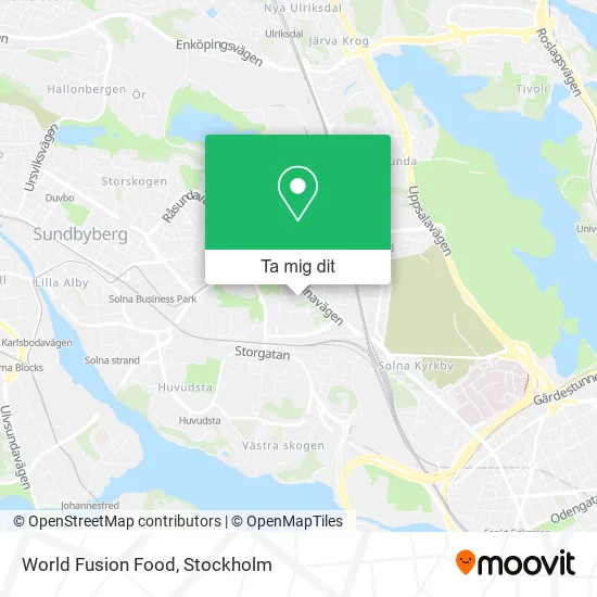 World Fusion Food karta