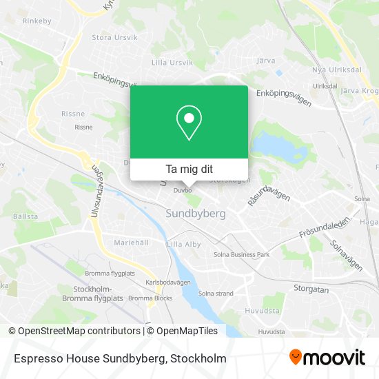 Espresso House Sundbyberg karta