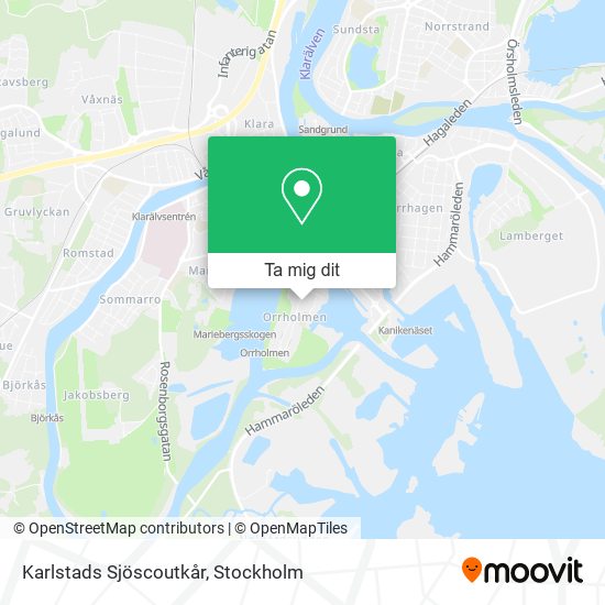 Karlstads Sjöscoutkår karta