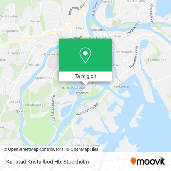 Karlstad Kristallbod Hb karta