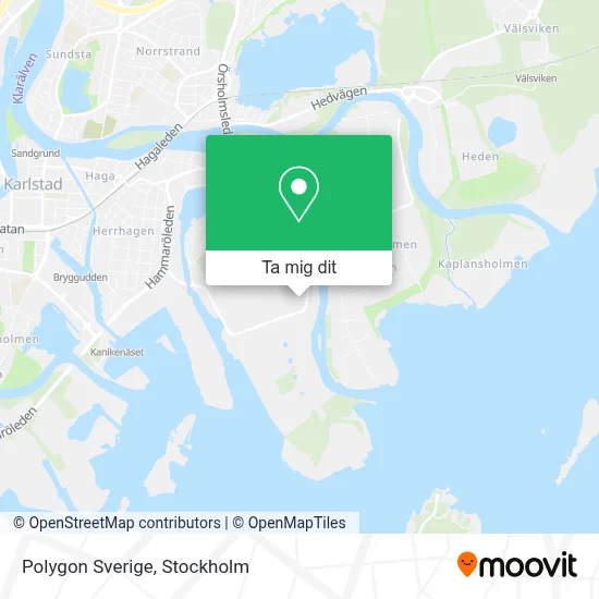 Polygon Sverige karta