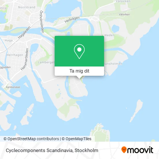 Cyclecomponents Scandinavia karta