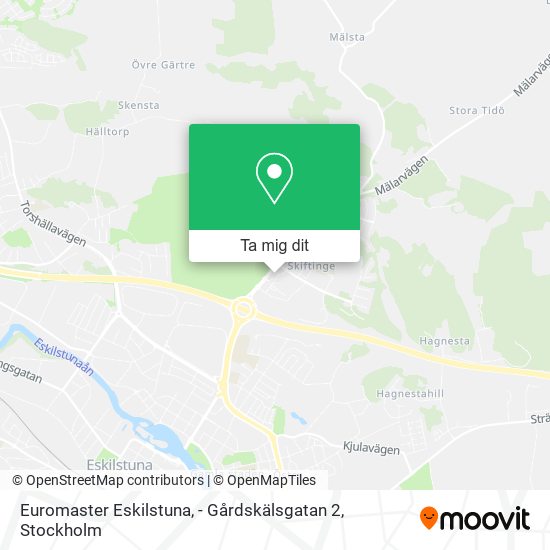 Euromaster Eskilstuna, - Gårdskälsgatan 2 karta