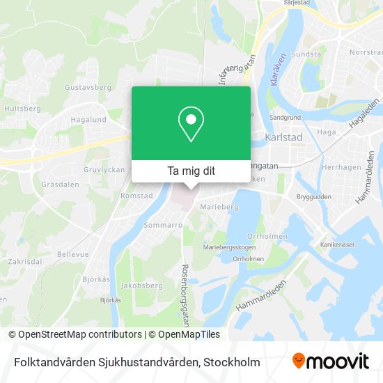 Folktandvården Sjukhustandvården karta