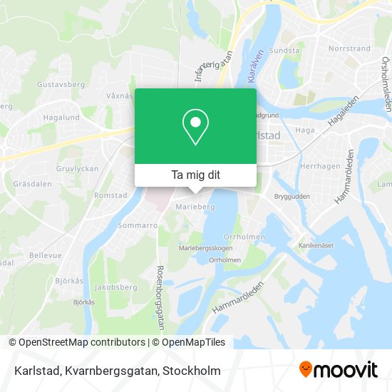 Karlstad, Kvarnbergsgatan karta