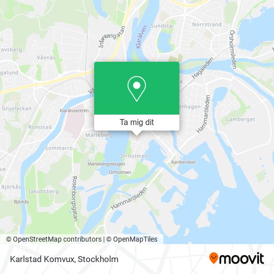 Karlstad Komvux karta