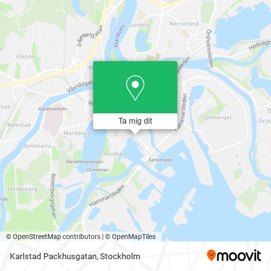 Karlstad Packhusgatan karta